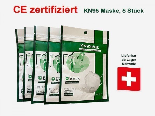 Mundschutz Atemschutzmaske FFP2/KN95 5er VPE